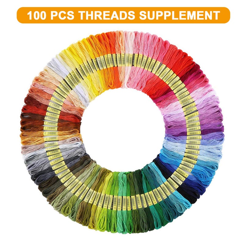 INSCRAFT Embroidery Floss Kit, 364 Pack Embroidery Cross Stitch Kit with 200 Colors Friendship Bracelets Floss and Cross Stitch Tools for Embroidery and Friendship Bracelet String Make - Image 3